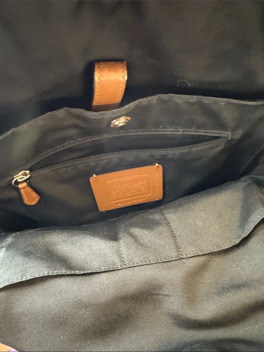Coach Men’s Hudson  Chestnut Leather Backpack